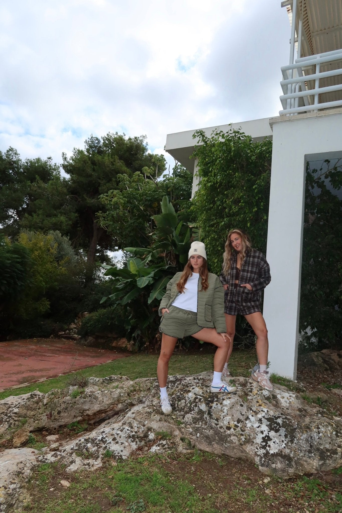 Quilted Short Olive - knit set - BiliBlond Swimwear