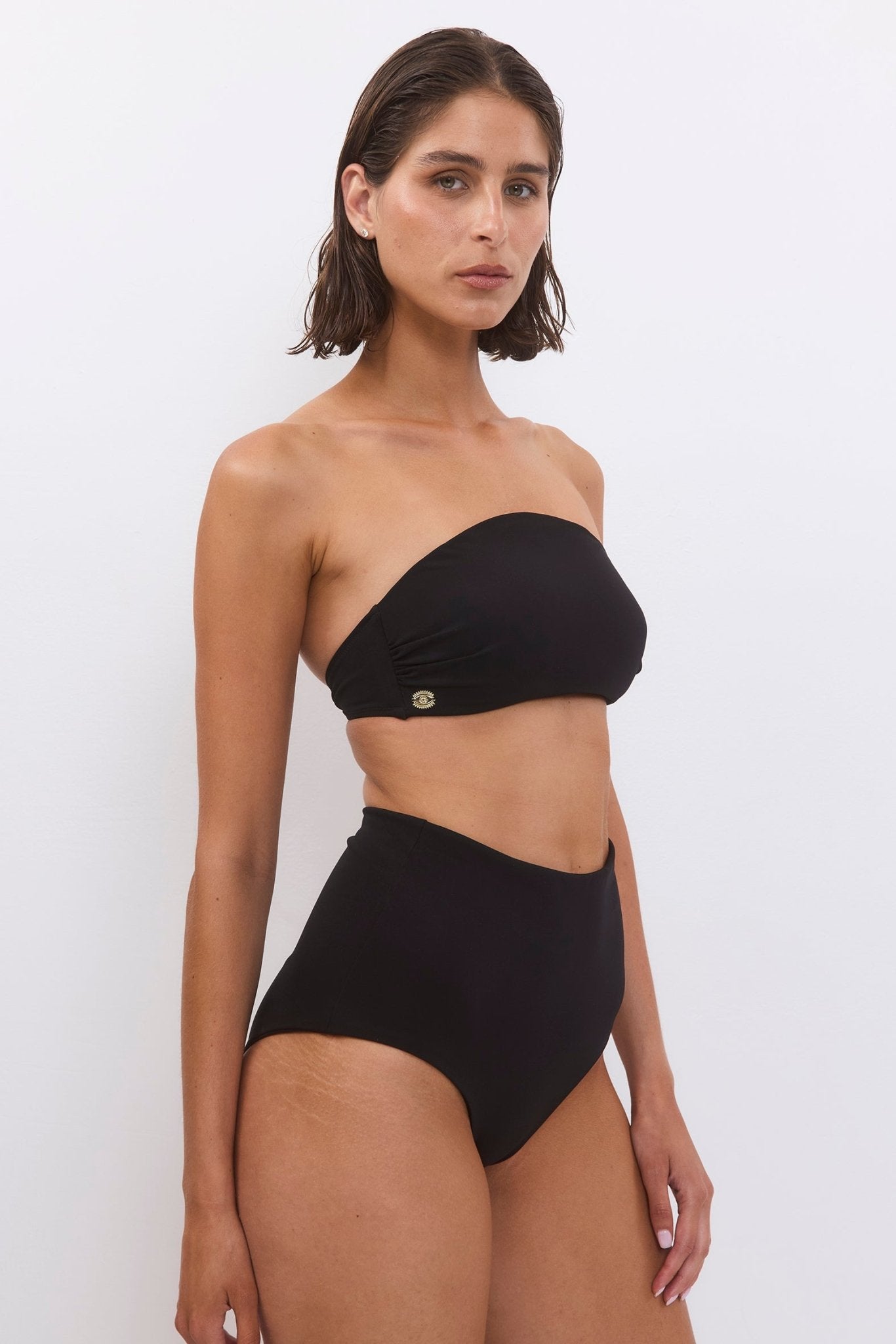 Rainbow top Black - BiliBlond Swimwear