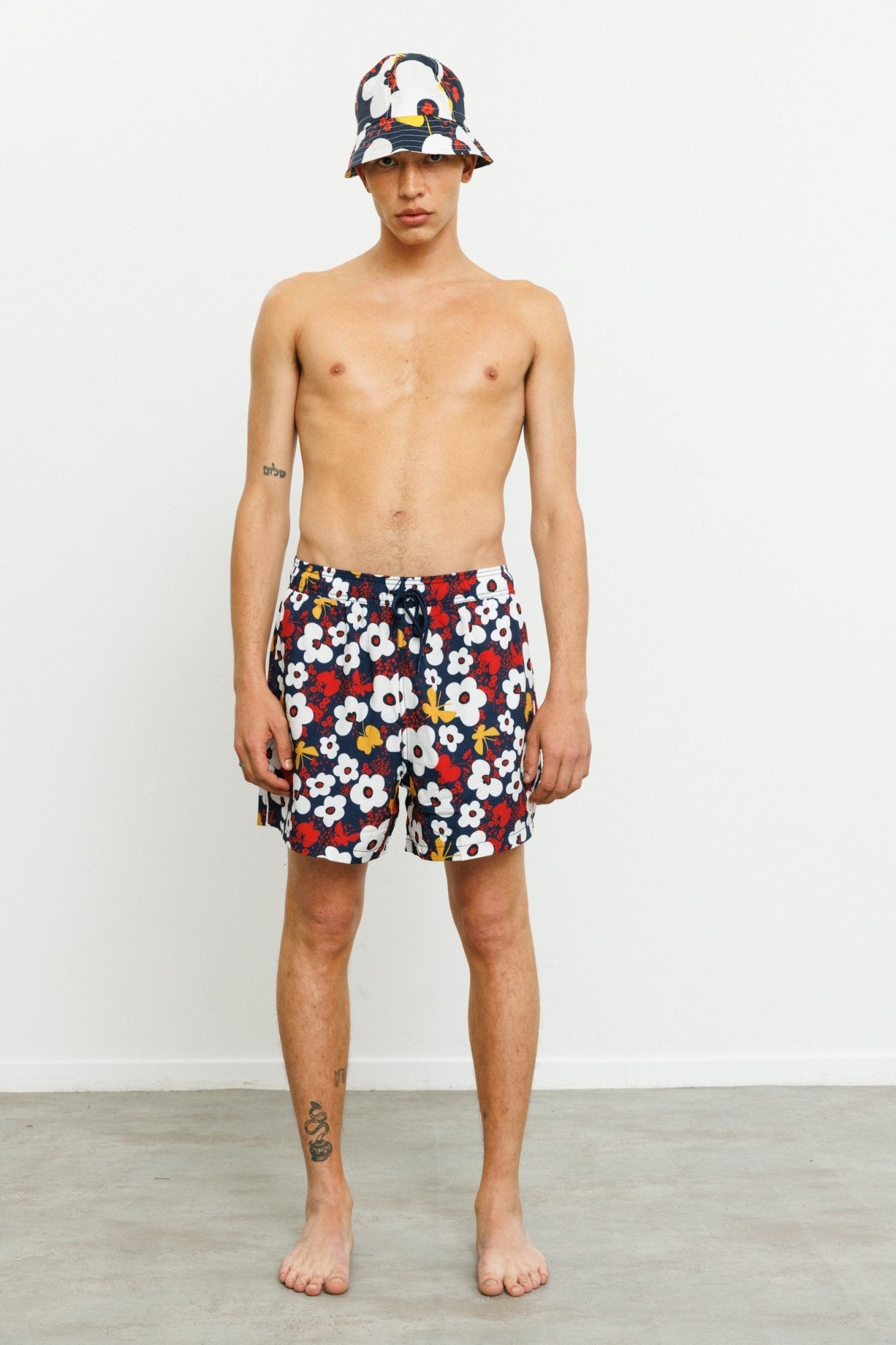 ROTEM SWIMSUIT SHORTS FLOWERS - gallabia - BiliBlond Swimwear