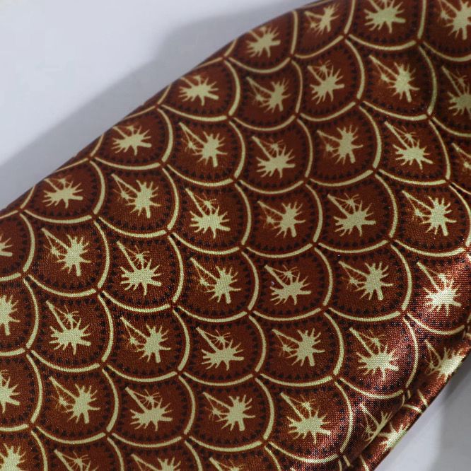 Scrunchie with a bow Brown Yelow - BiliBlond Swimwear