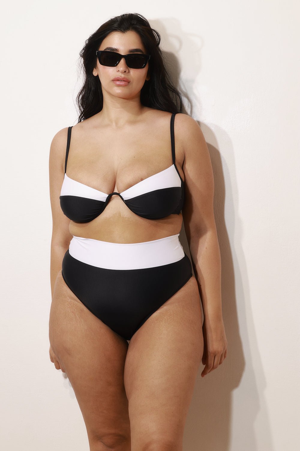 Sun Top Black & White - BIKINI - BiliBlond Swimwear