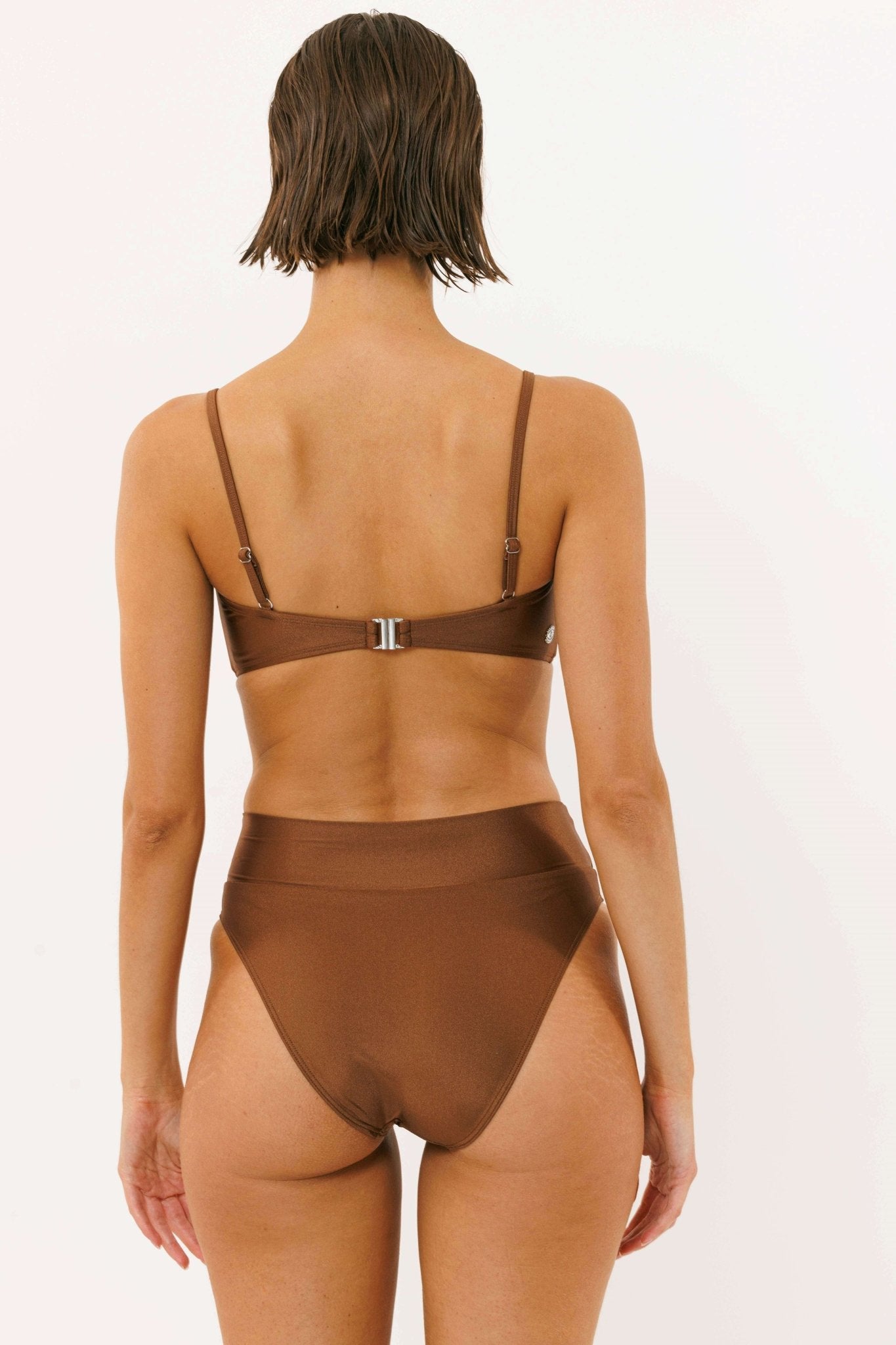 Wrap Top Brown - BIKINI - BiliBlond Swimwear