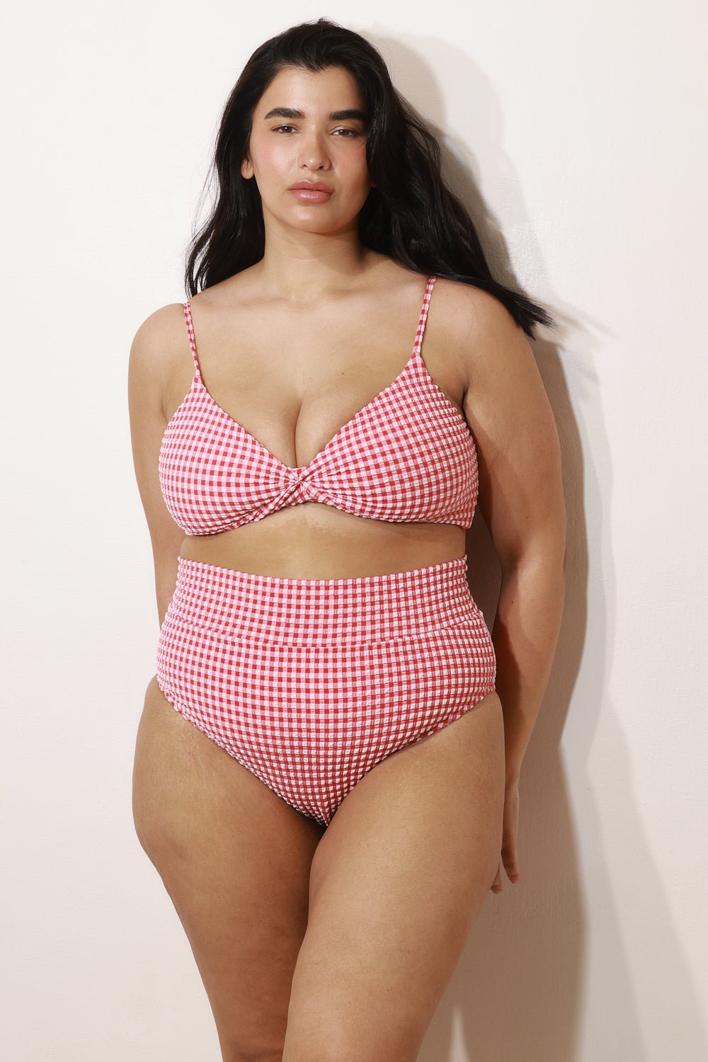 Yumi Bottom Red Plaid - BIKINI - BiliBlond Swimwear