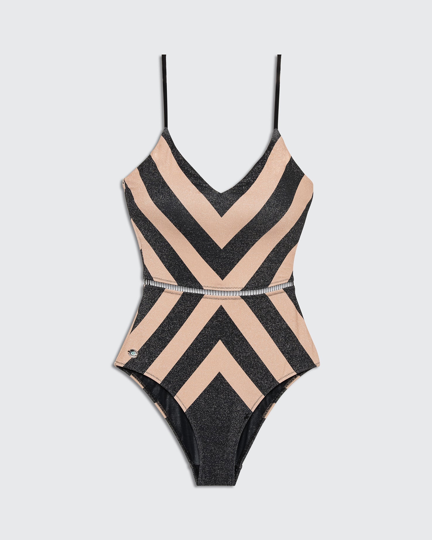 ARAVA STRIPES BLACK NUDE - one piece -BiliBlond Swimwear
