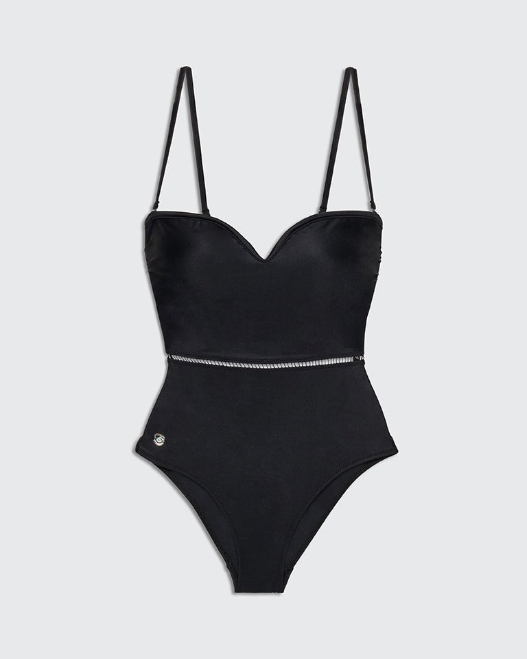 Heart Black - one piece -BiliBlond Swimwear