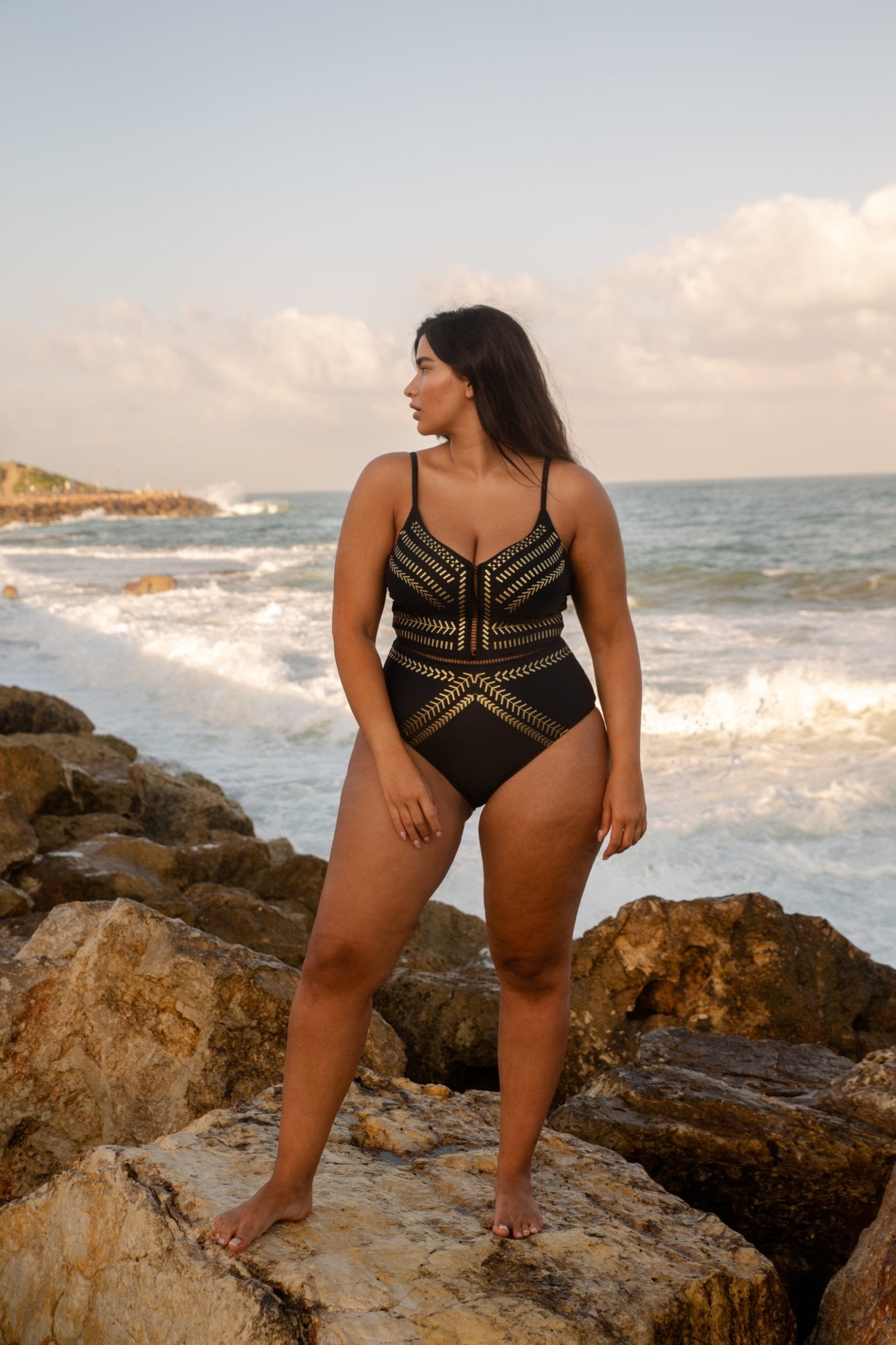 biliblond swimsuit one piece - one piece for plus size-בגד ים שלם מחטב למידות גדולות