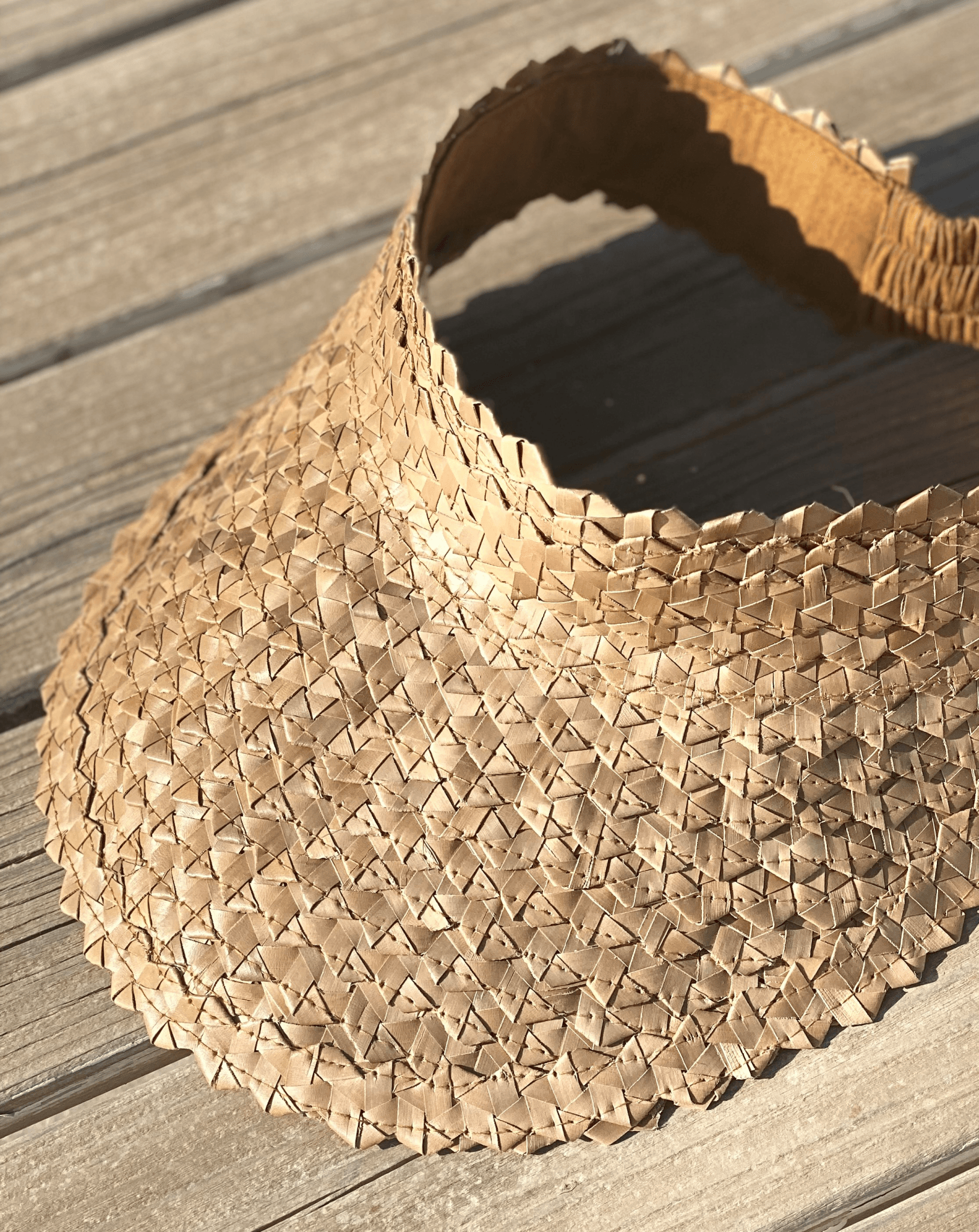 The sun Visor straw Hat Natural colors - jewelry -BiliBlond LTD