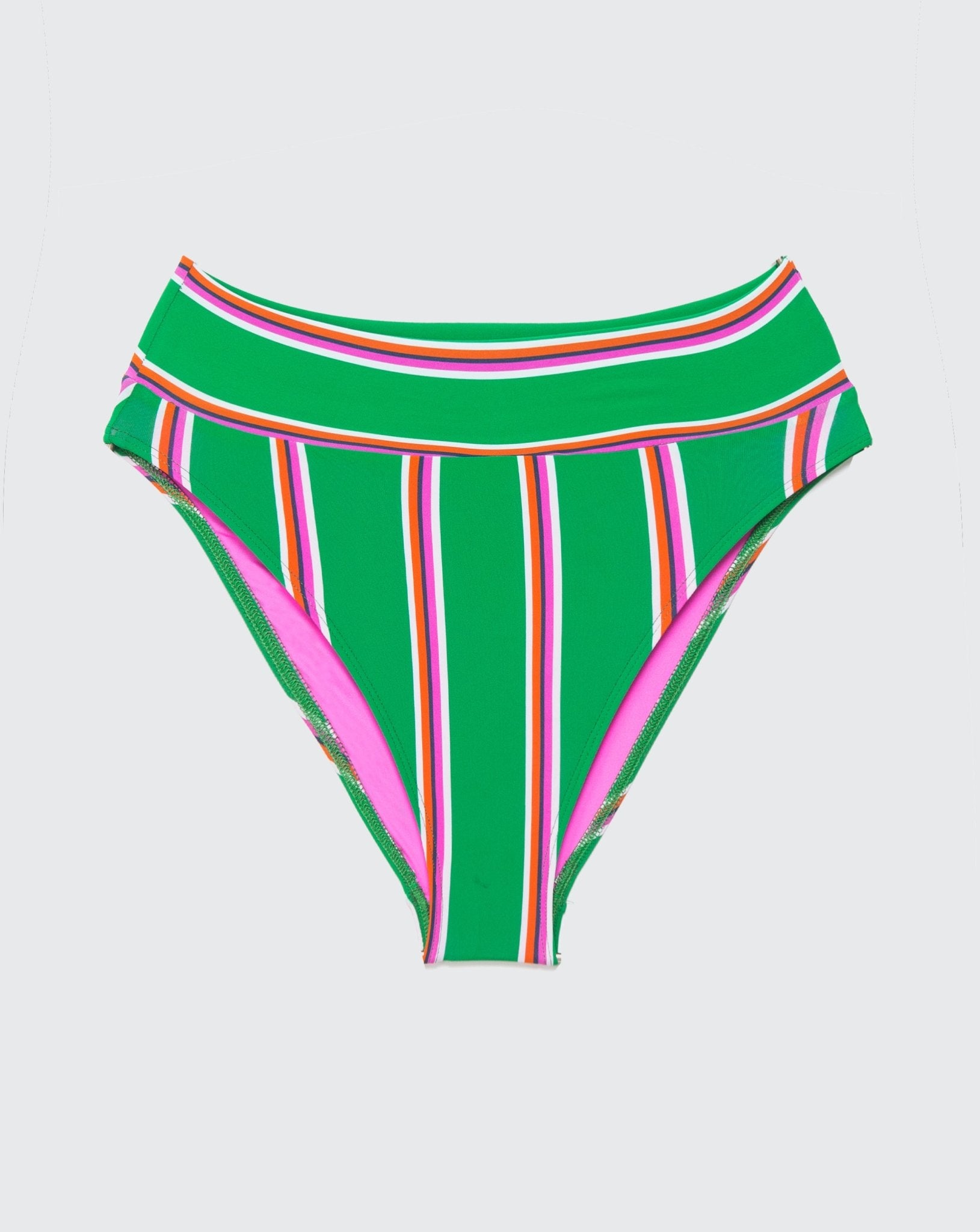 YUMI BOTTOM Green Stripes - BIKINI -BiliBlond Swimwear